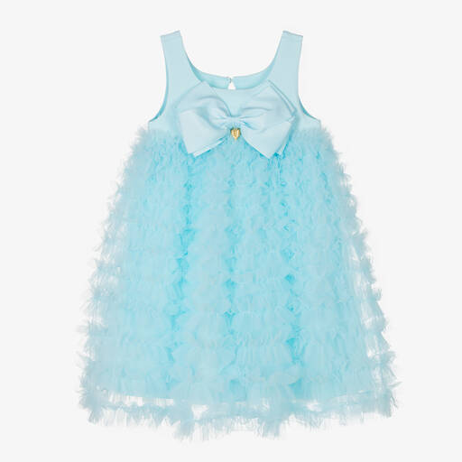 Angel's Face-Girls Aqua Blue Tulle Dress | Childrensalon