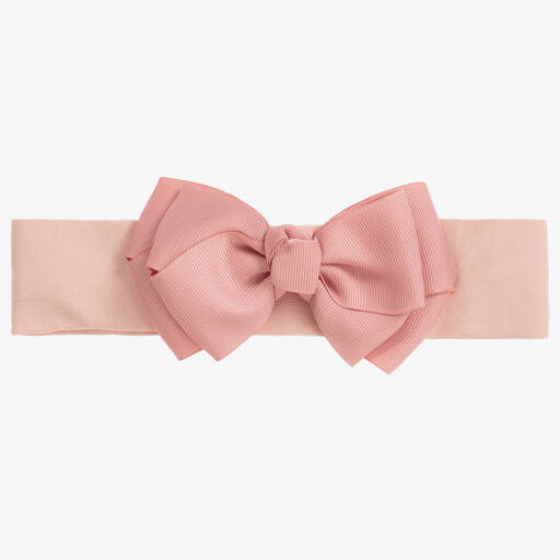 Angel's Face-Girls Blush Pink Bow Headband | Childrensalon