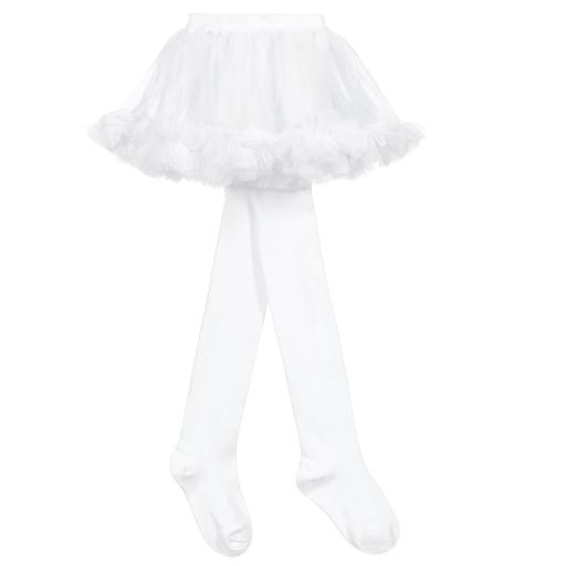 Caramelo Kids-Girls White Tutu Tights | Childrensalon