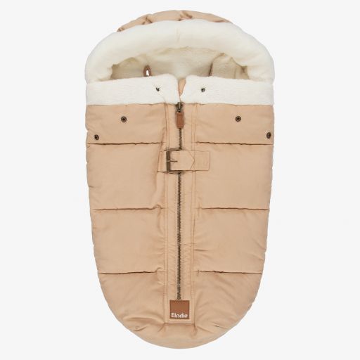 Elodie-Beige Padded Footmuff (95cm) | Childrensalon