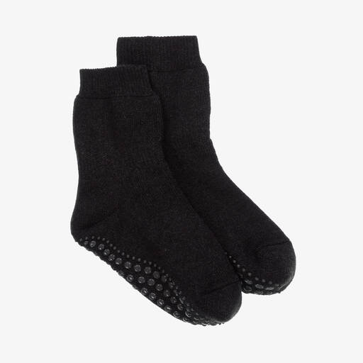 Falke-Grey Cotton Wool Slipper Socks | Childrensalon