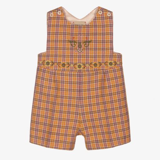 Gucci-Baby Girls Wool Check Shortie | Childrensalon