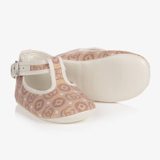 Gucci-Beige GG Pre-Walker Shoes | Childrensalon