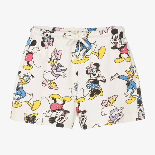 iDO Baby-Girls Ivory Cotton Disney Shorts | Childrensalon