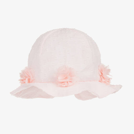 Jamiks-Girls Pink Flower Cotton Hat | Childrensalon