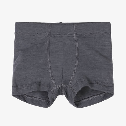 Joha-Boys Grey Merino Wool & Silk Boxers | Childrensalon