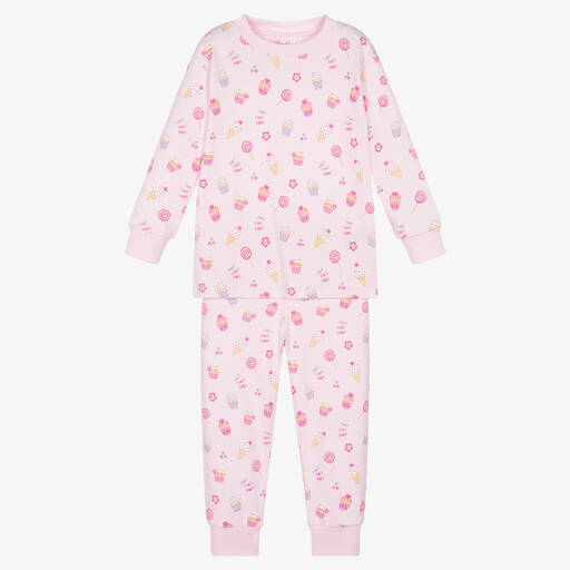 Kissy Kissy-Girls Pink Pima Cotton Sweet Things Pyjamas | Childrensalon