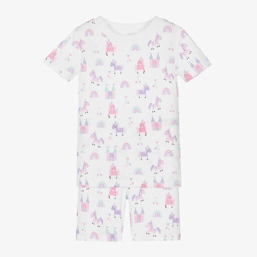 Kissy Kissy-Girls White Stay Magical Short Pyjamas | Childrensalon