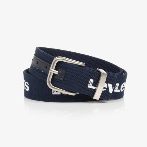 Levi's-Navy Blue Woven Web Belt | Childrensalon