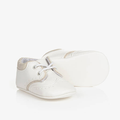 Mayoral Newborn-Baby Boys Ivory Pre-Walker Shoes | Childrensalon