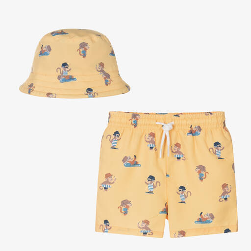 Mayoral-Boys Yellow Swim Shorts (UPF40+) | Childrensalon