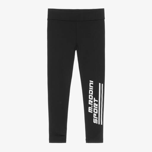 Mini Rodini-Girls Black Sport Leggings | Childrensalon