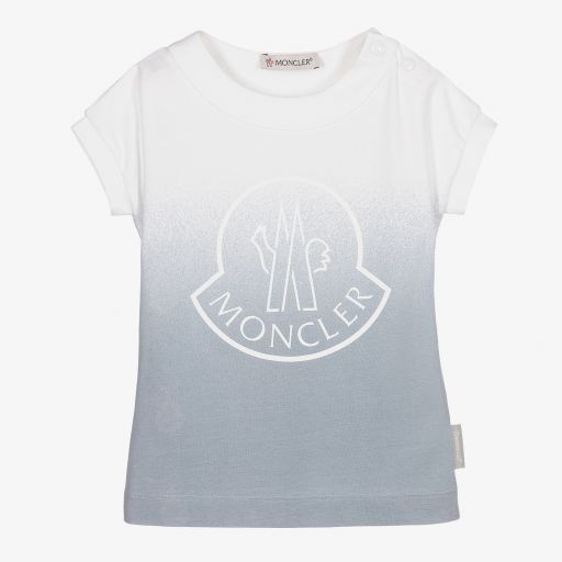 Moncler Enfant-Girls Grey Cotton Logo Dress | Childrensalon