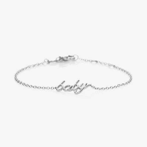 NOA Mini-White Gold Baby Bracelet | Childrensalon