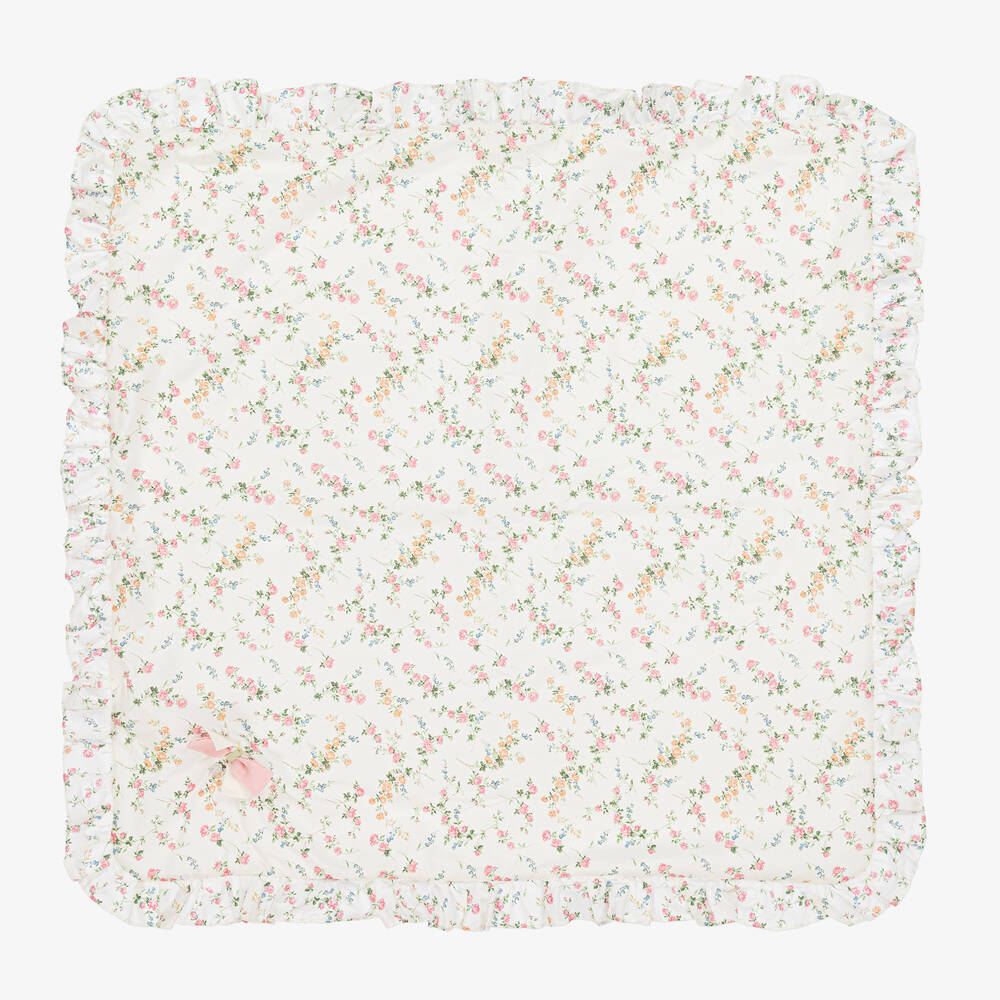 Patachou - Ivory Liberty Print Baby Blanket (76cm) | Childrensalon