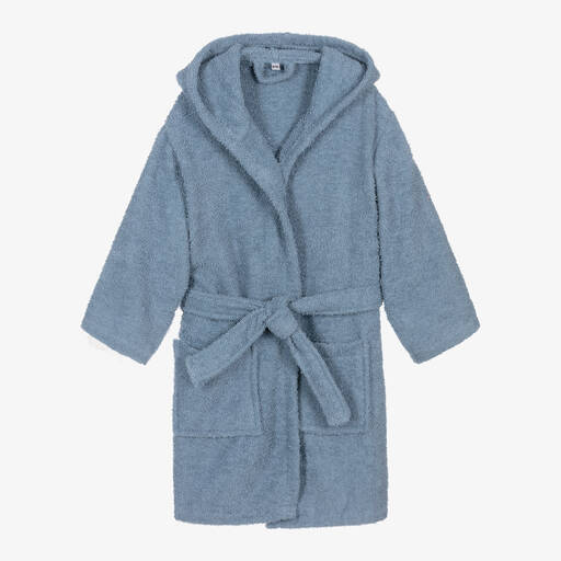 Playshoes-Blue Cotton Towelling Bathrobe | Childrensalon