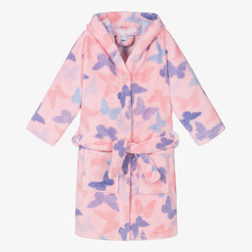 Playshoes-Girls Pink Fleece Dressing Gown | Childrensalon