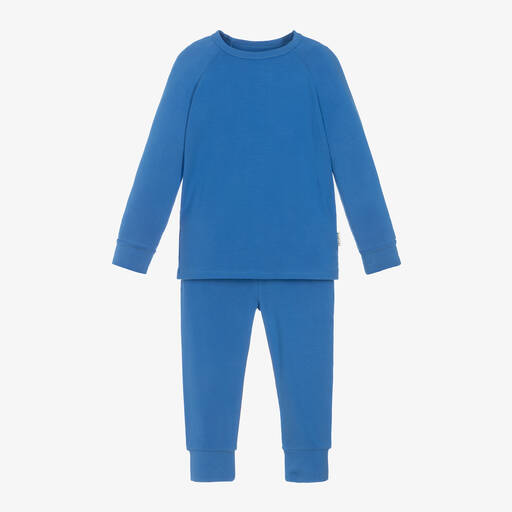 Roarsome-Blue Bamboo Jersey Base Layer Set | Childrensalon