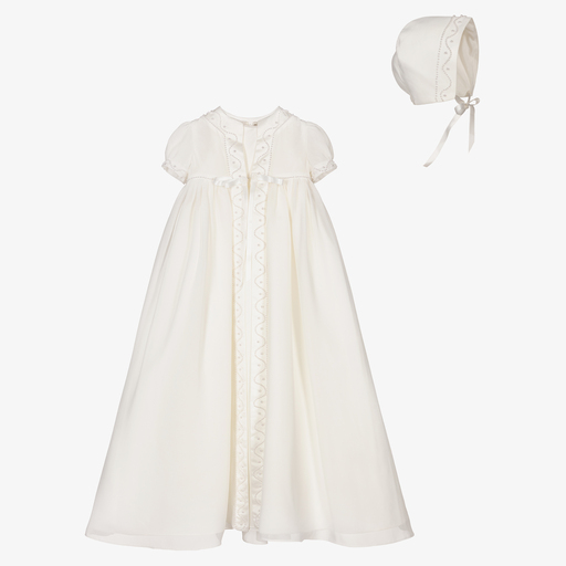 Sarah Louise-Ivory Satin Ceremony Gown Set | Childrensalon