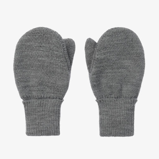 Sätila of Sweden-Grey Twiddle Knitted Baby Mittens | Childrensalon