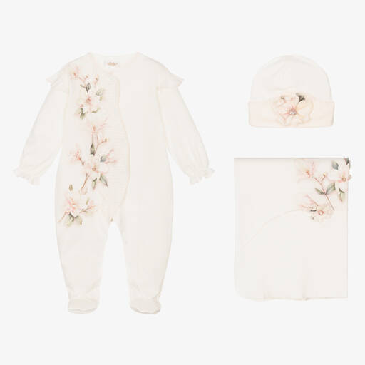 Sofija-Girls Ivory Babygrow Set | Childrensalon