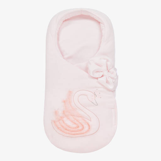 Sofija-Pink Velour Baby Nest (69cm) | Childrensalon