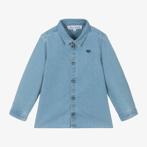 Tartine et Chocolat-Boys Blue Denim Shirt | Childrensalon