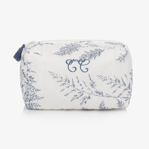 Tartine et Chocolat-White & Blue Wash Bag (26cm) | Childrensalon