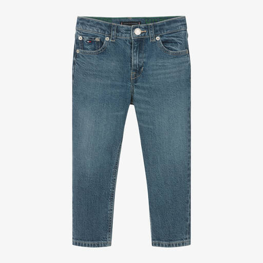 Tommy Hilfiger-Boys Blue Denim Straight Fit Jeans | Childrensalon