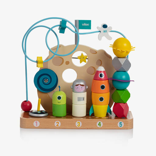 Vilac-Beige Wooden Space Counting Set (27cm) | Childrensalon