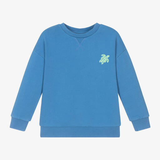 Vilebrequin-Boys Blue Organic Cotton Sweatshirt | Childrensalon